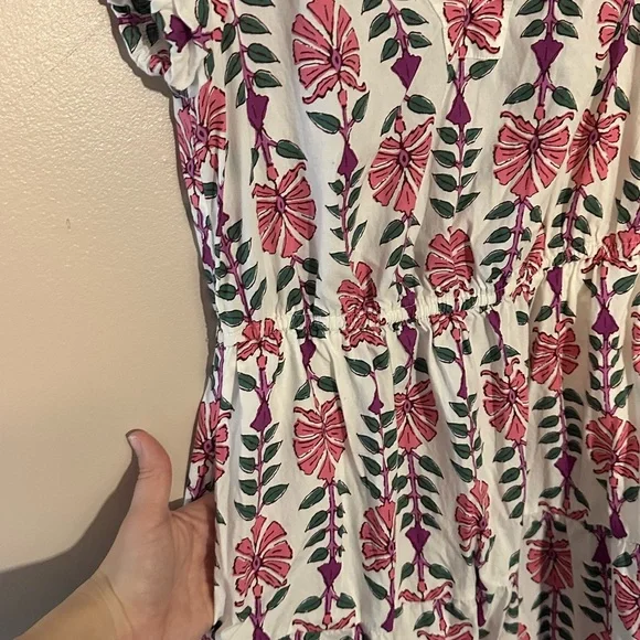 J. Crew Pink and Green Patterned Maxi Dress - Picture 4 of 4